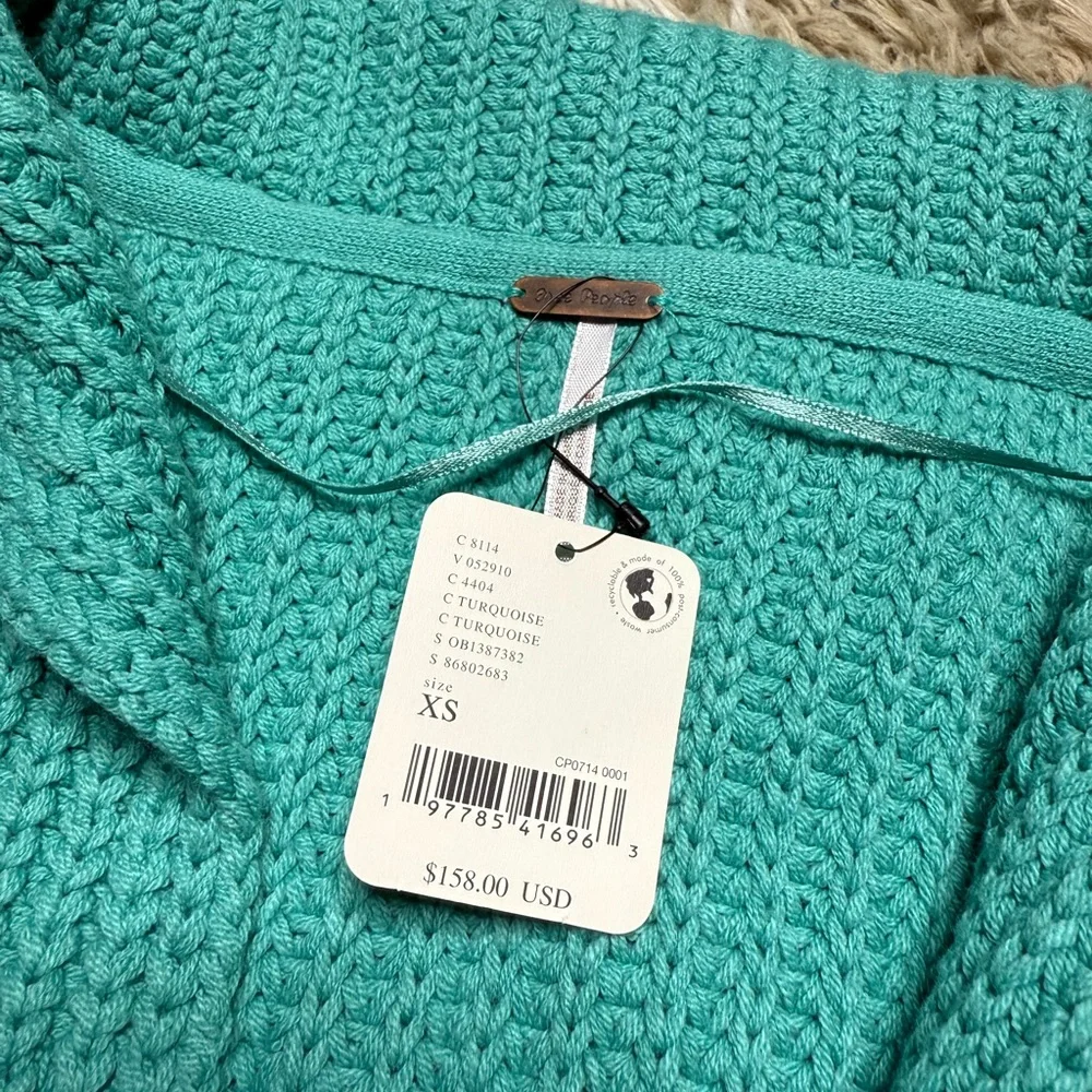 NWT Free People Swim Too Deep Cotton Blend Oversized Cardigan Sweater